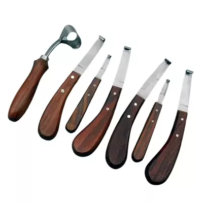 OEM Horse Hoof Trimming Knife Kit Custom Logo Stainless Steel Farrier Tool