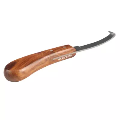 Coltello per zoccoli di cavallo in acciaio inossidabile di alta qualità, attrezzo per la rifilatura del maniscalco destro, veterinario