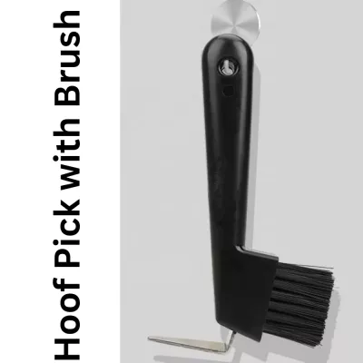 Stainless Steel Horse Hoof Cleaner Pick with Brush Manual Veterinary Instrument