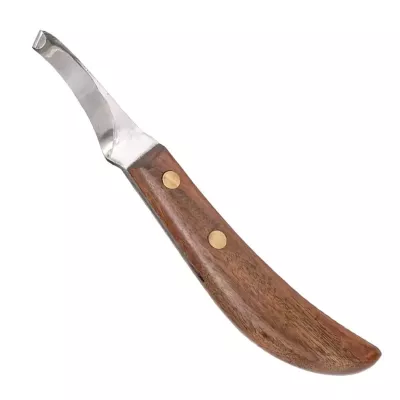 OEM Coltello per zoccoli di cavallo personalizzato Strumento di rifilatura in acciaio inossidabile Attrezzatura manuale per maniscalco per equini