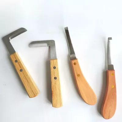 CE Certified Equine Hoof Trimming Knife Stainless Steel Manual Veterinary Tool Set