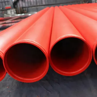 ASTM A795 Red Epoxy Grooved Sprinkler Steel Pipe