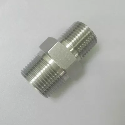 NPT Stainless Steel Hex Nipple with Material Choices
