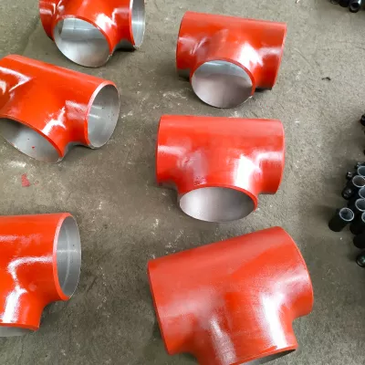 Coated Carbon Steel Seamless Tee Fitting