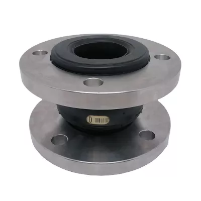 Joint de dilatation en caoutchouc vulcanisé à manchon doublé Connexion souple Type de bride en caoutchouc flexible en acier inoxydable Rond noir forgé