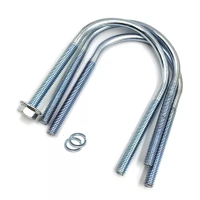 Perno U doble cuadrado M10 M12 M16 de acero al carbono e inoxidable, HDG, fabricante