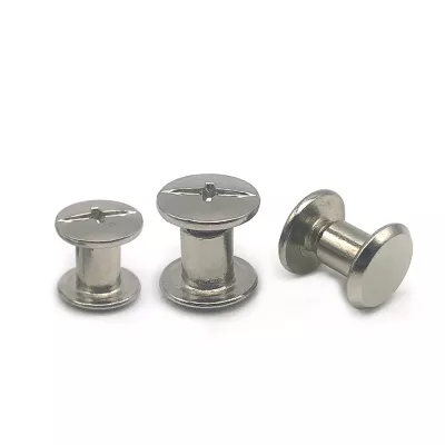 Tornillo personalizado de acero inoxidable para hombre y mujer, remache de cabeza plana negra de 3mm y 18mm