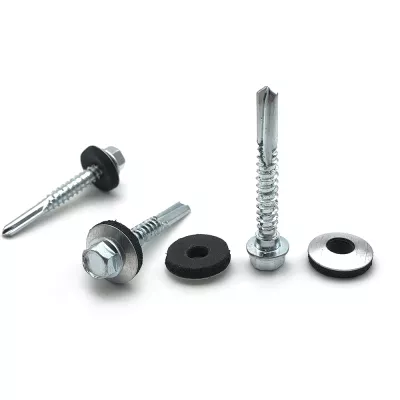 Thép không gỉ 410 Hex đầu xây dựng lợp Tek Vít tự khoan vít với ngoại quan EPDM vòng đệm cao su