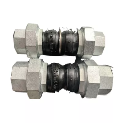Joint flexible trangile vissé Fabrication en usine Joint de dilatation en caoutchouc à double sphère à extrémité filetée