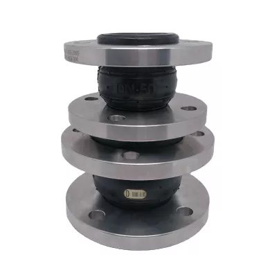 Joints de dilatation Connecteur de tuyau flexible Epdm Caoutchouc à sphère unique avec bride en PVC en acier inoxydable Adaptateur à bride ronde forgé