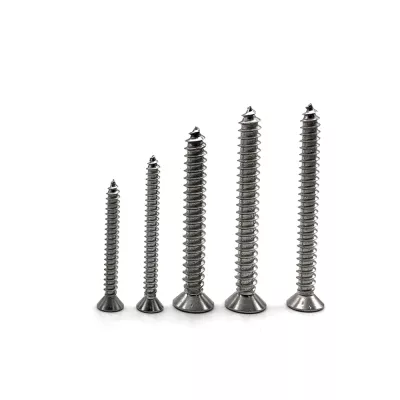 Tornillo de acero inoxidable SS304 SS316, autorroscante, cabeza avellanada SS, venta al por mayor