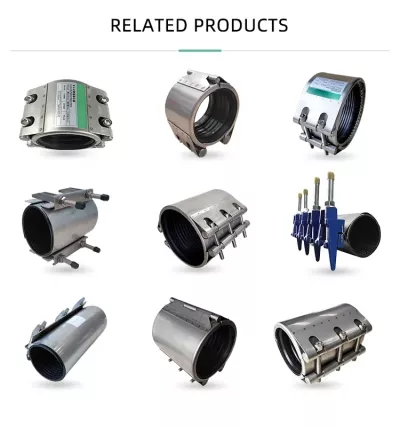 Hdpe Water Quick Coupling Lengthened Connector Pipe Stainless Steel Band Pipeline Leak Repair Clamp 300mm