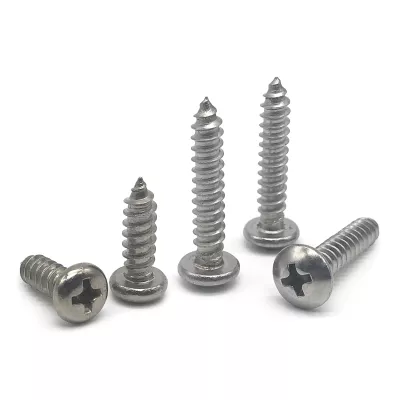 Fijaciones de acero inoxidable, tornillos autorroscantes de cabeza alomada Phillips DIN 7982 M3