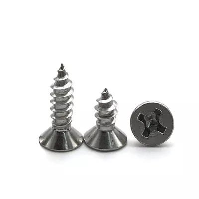 Tornillos de acero inoxidable ST2.9 x 19, cabeza avellanada, autorroscantes