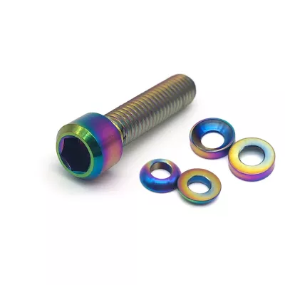 Nuevo producto Tornillos de cabeza hueca hexagonal de color natural anodizado Grado 5 M8 M10 Tornillo Torx Moto Tornillo de titanio M5