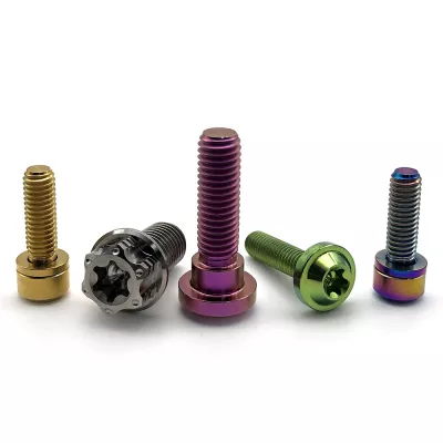 Juego de tornillos de titanio Gr5 M8 personalizados M6 M5 M10 baut tornillos de cabeza de brida Torx hexagonal de titanio gr5 M3 para motocicleta y bicicleta