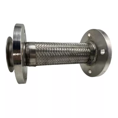 Usine personnalisée flottante ss304 316 fils en acier inoxydable à bride raccords d'extrémité tressé joint flexible ptfe tuyau en métal