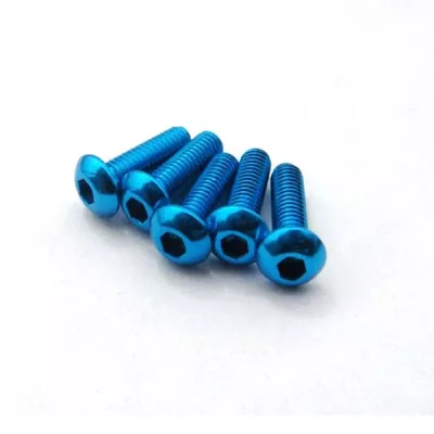 Venta caliente titanio anodizado hexalobular cabeza hueca tornillos redondos planos hexagonales motocicleta M4 titanio tornillo autorroscante