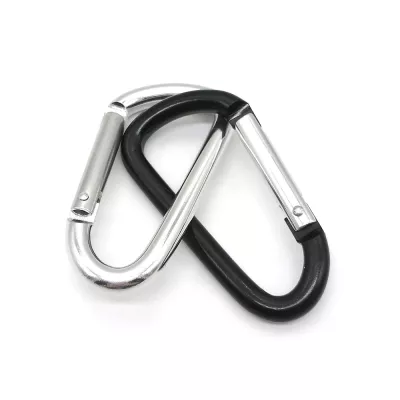 5cm 6cm 8cm regalo promozionale moschettone a forma di d in alluminio moschettone da arrampicata per chiave