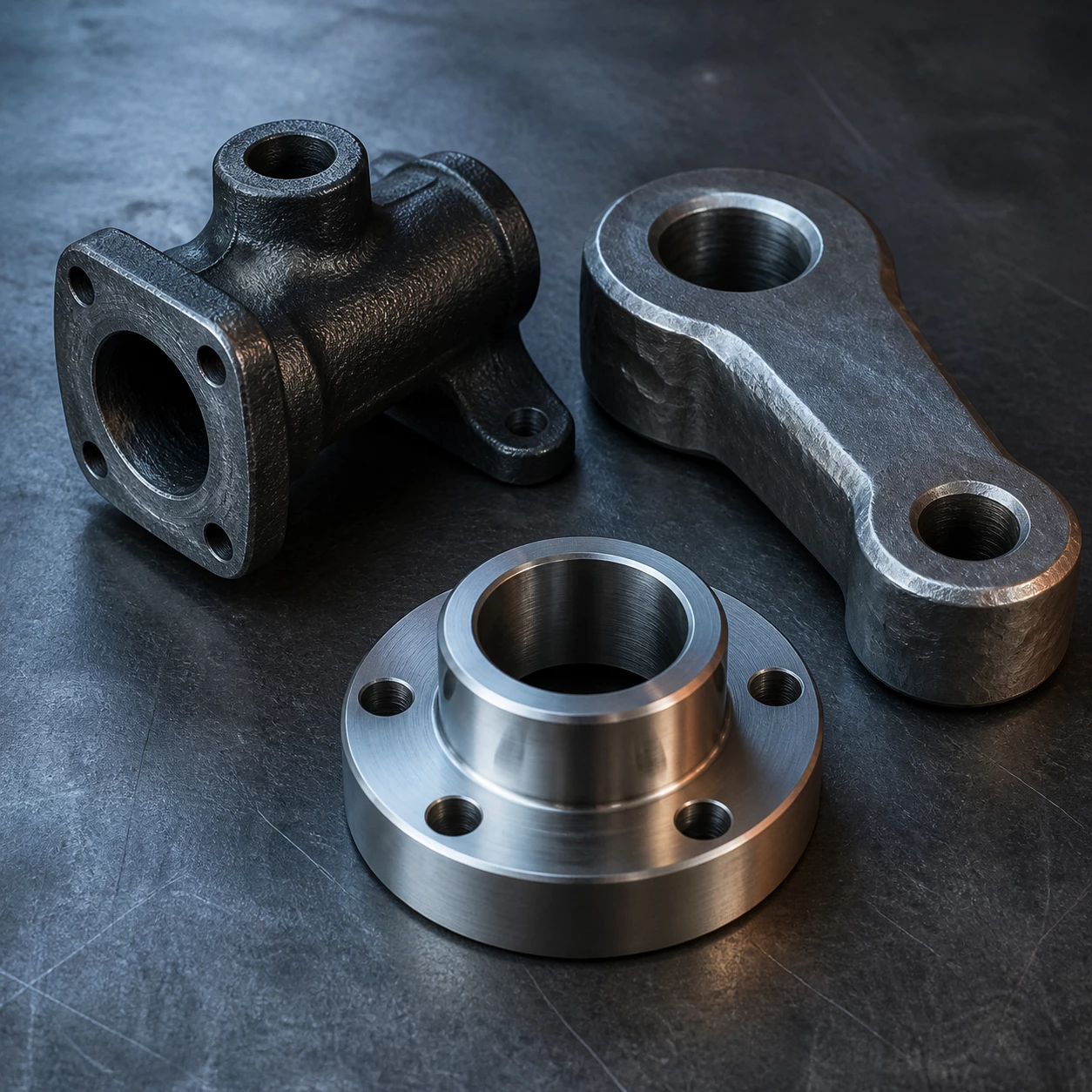 Cast, forged, and machined metal surfaces