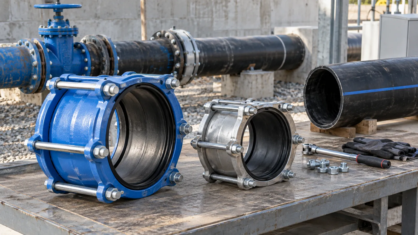 Pipe and pipeline hardware in an industrial setting