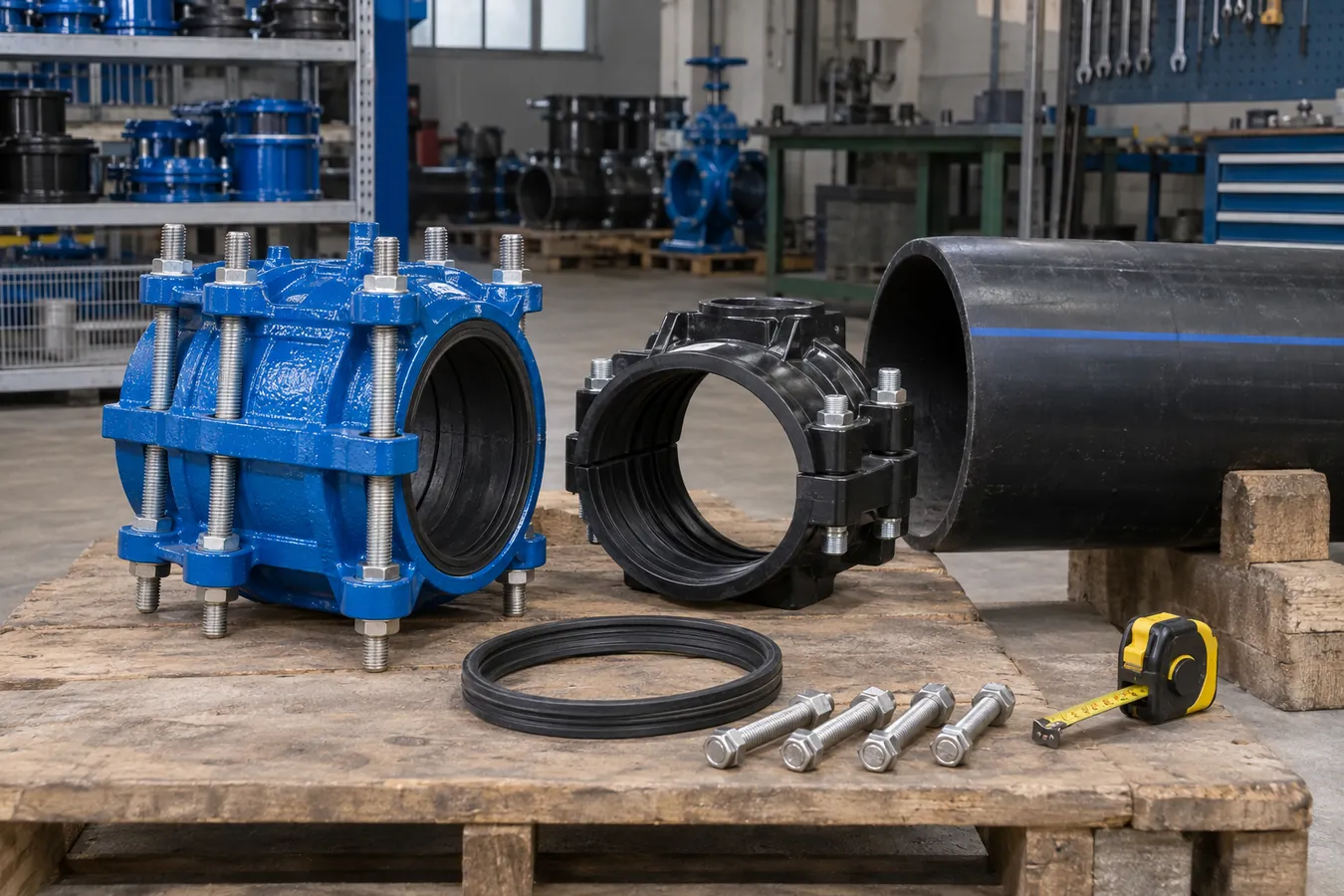 Pipe and pipeline hardware in an industrial setting