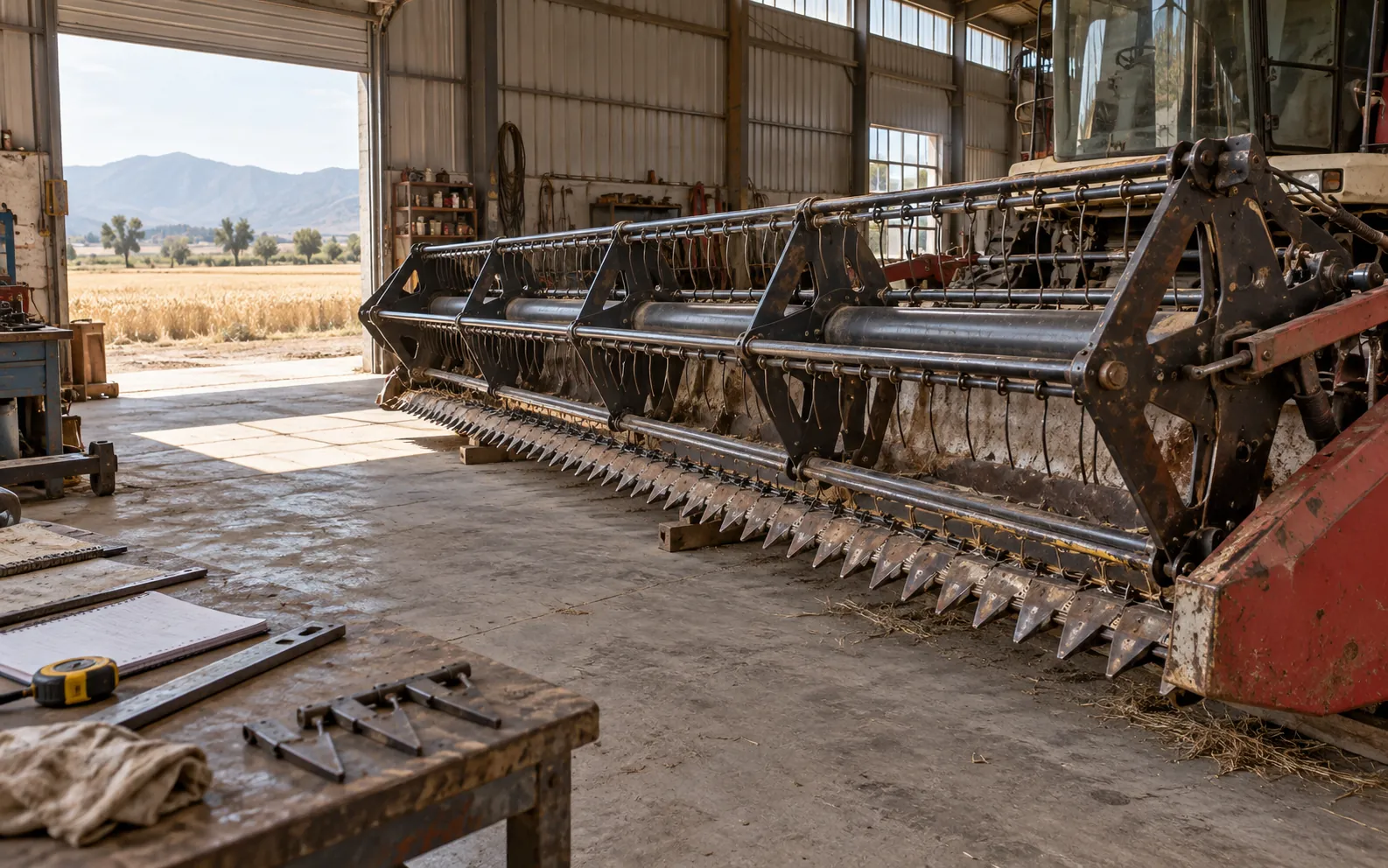 Combine harvester cutting equipment and metal parts