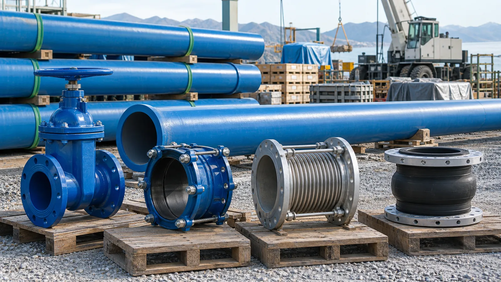 Pipe and pipeline hardware in an industrial setting