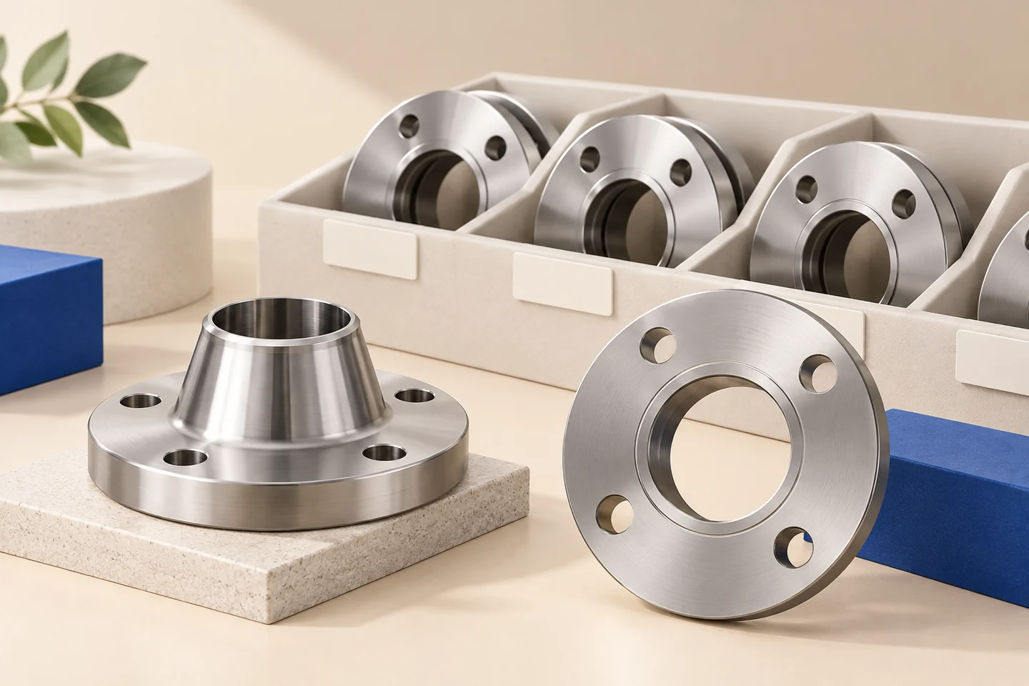 Stainless Steel Flanges for Chemical Equipment — illustrated delivery and identification concept