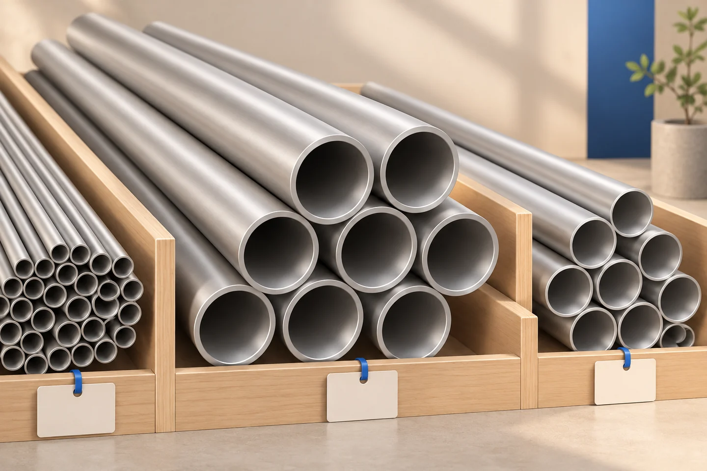 Stainless Pipe and Tubes for Chemical Equipment — illustrated delivery and identification concept