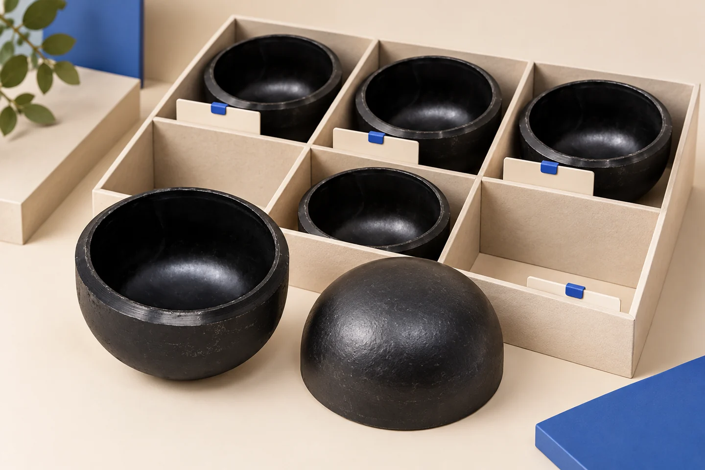 Butt-Weld Pipe Caps for Fabricated Piping Spools — illustrated delivery and identification concept