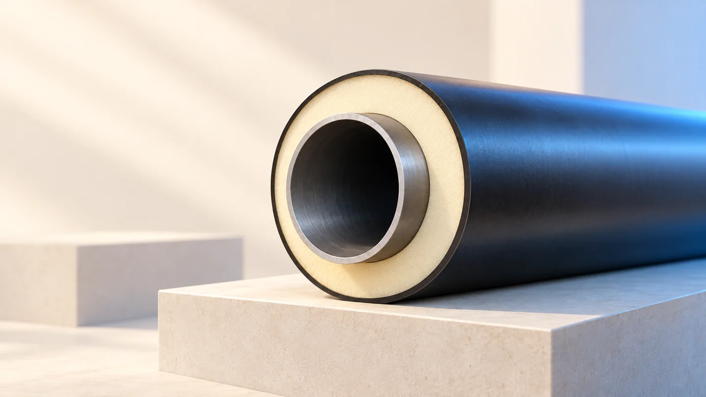 Pre-Insulated Pipe for District Heating Projects — illustrated product configuration