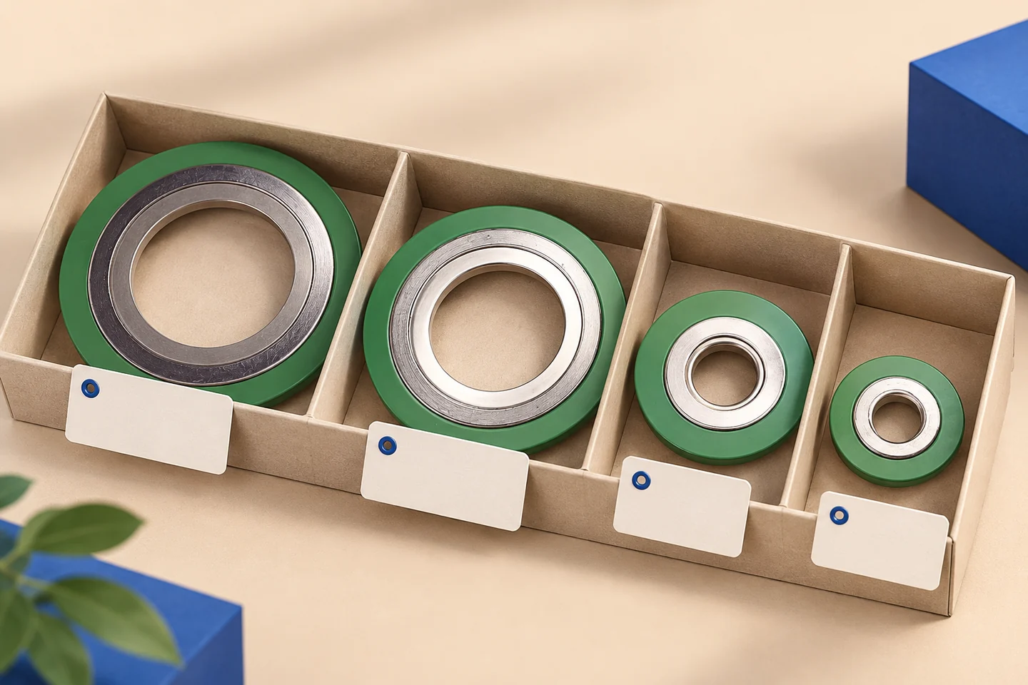 Spiral-Wound Gaskets for Flange Maintenance — illustrated delivery and identification concept