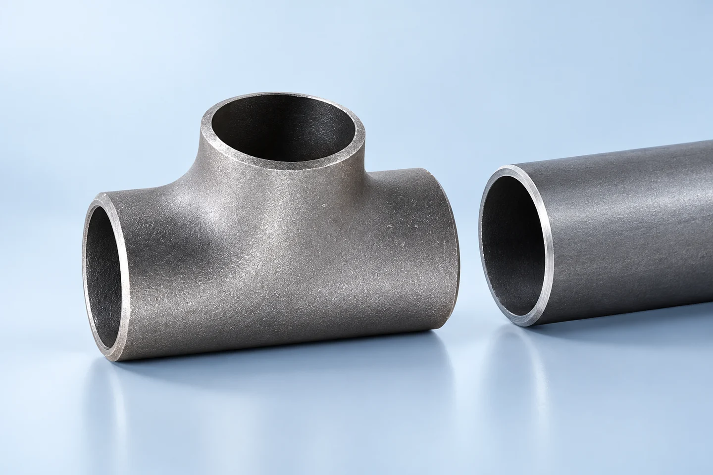 Equal and Reducing Tees for Project Pipework — illustrated interface detail