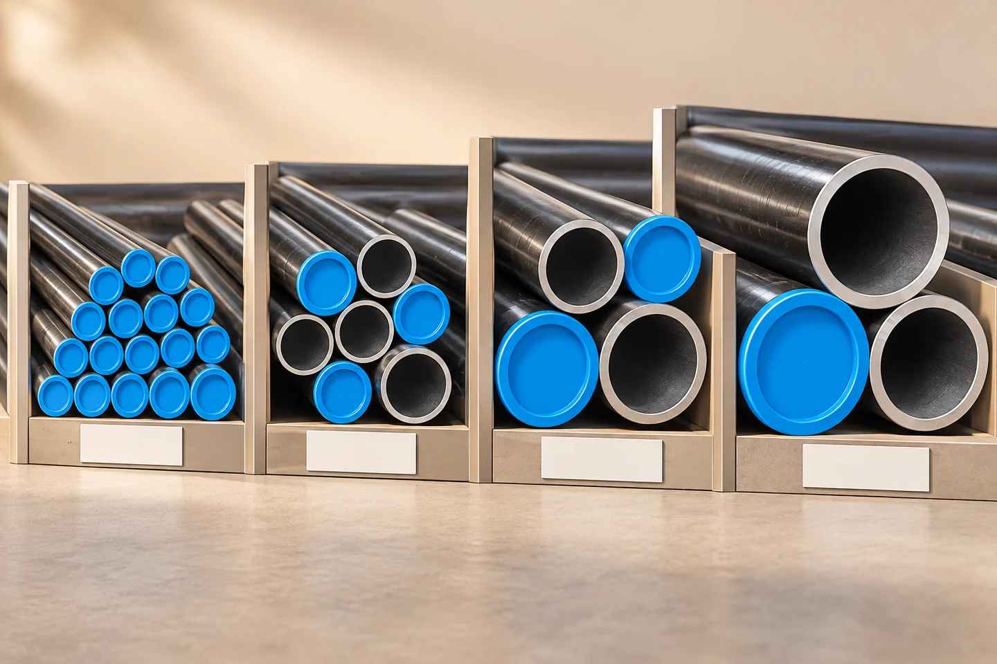 Carbon and Alloy Steel Pipe for Boiler Projects — illustrated delivery and identification concept