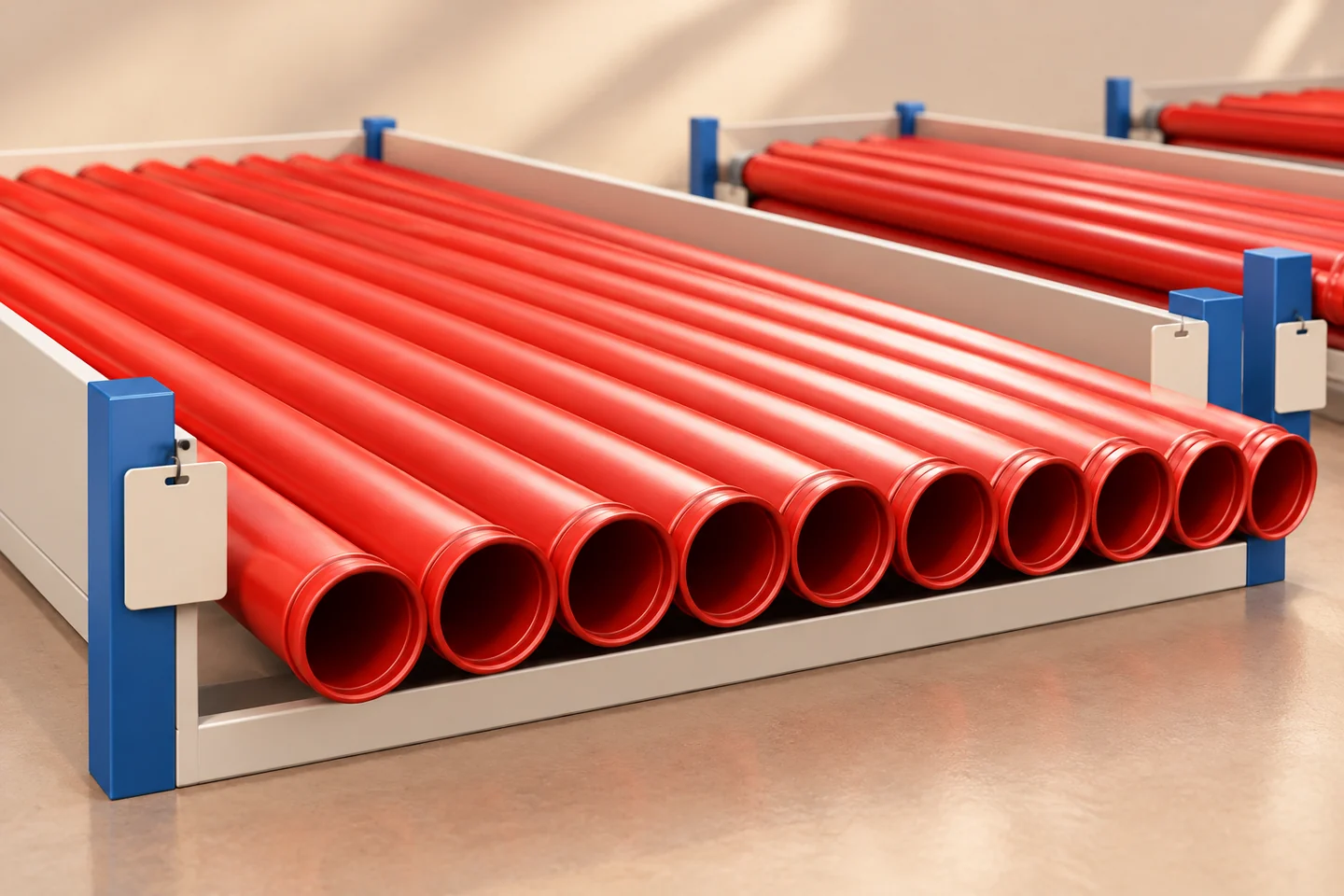 Grooved Steel Pipe for Fire Protection Projects — illustrated delivery and identification concept