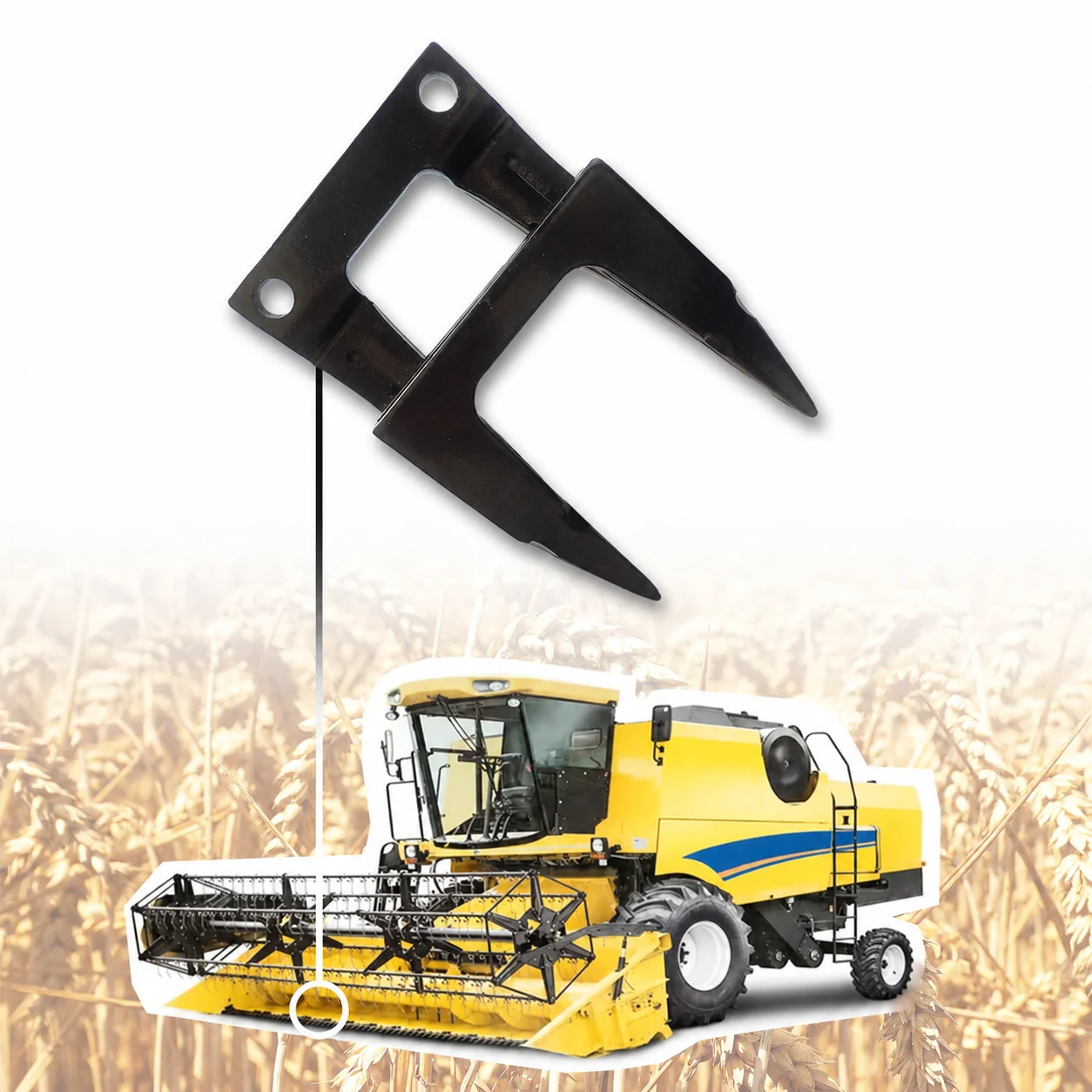 ABLSON Forged Rivet Harvester Knife Guard for Kubota Spare Parts for New Holland Harvester Parts Apply to Case IH for Claas