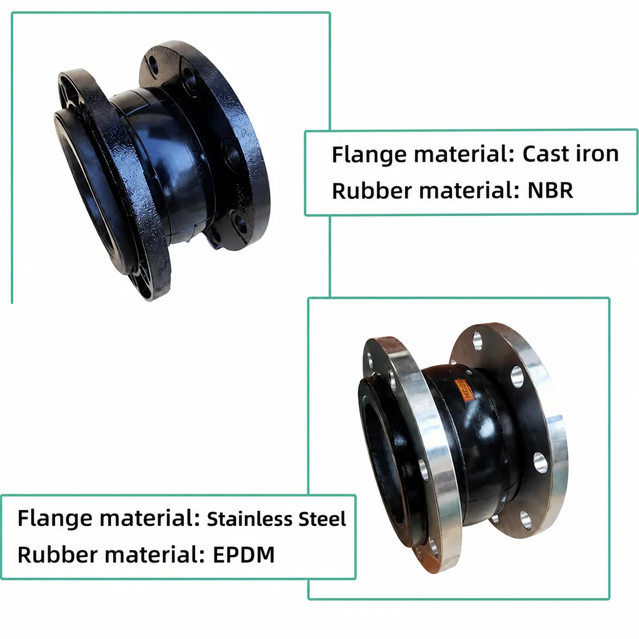 ANSI PN16 Compensator Carbon Steel Bellow Epdm Flange Single Sphere Rubber Expansion Joint
