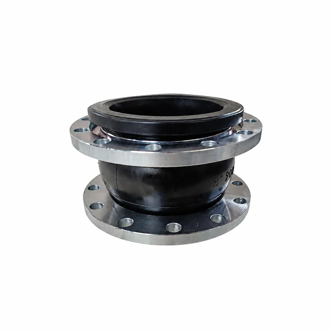 Heavy Duty DN200 DN300 Single Sphere Rubber Joint Carbon Steel Flanged Flexible Pipe Connector for Water System