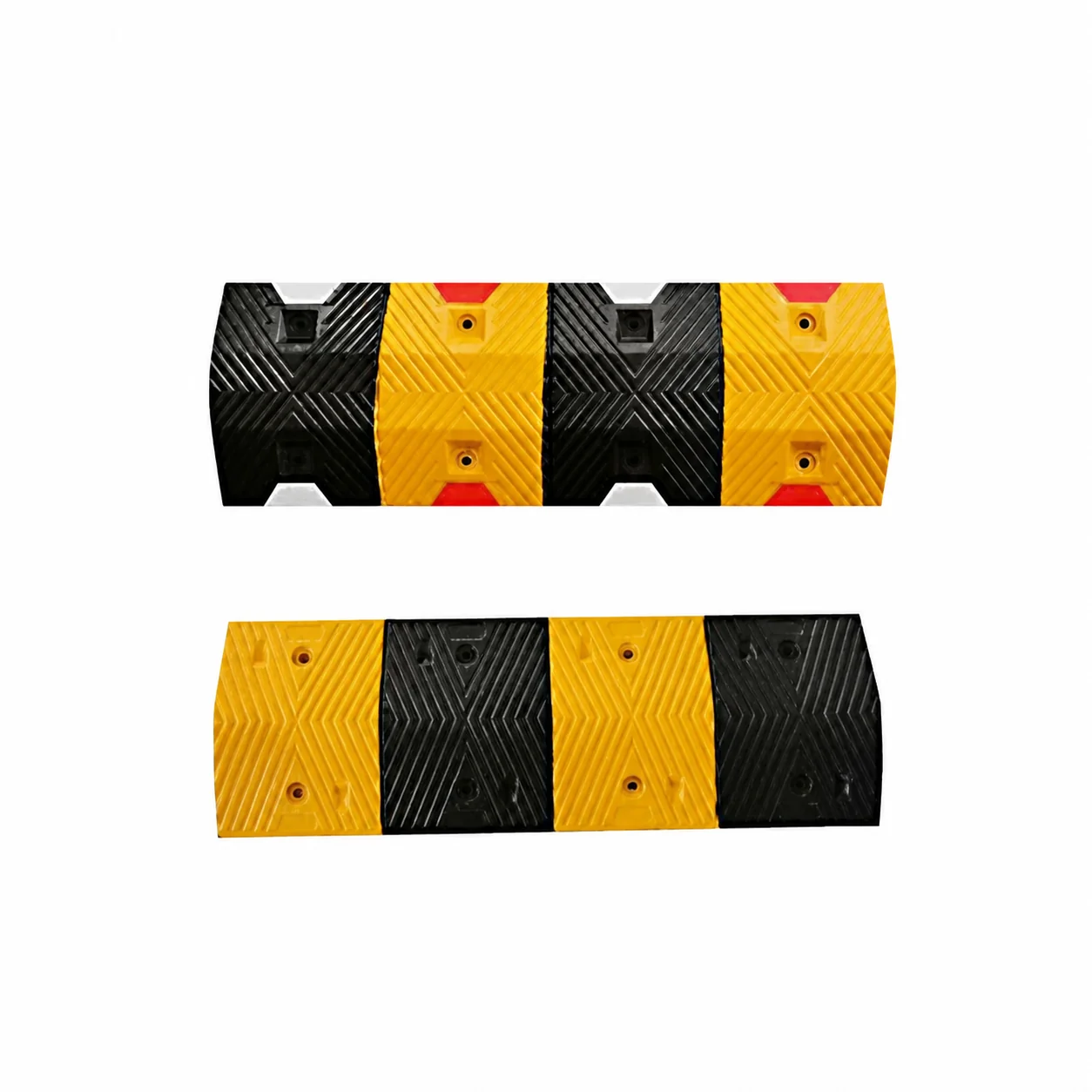 Rubber Speed Breaker Yellow-Black Road Speed Bump/Hump for Traffic Safety