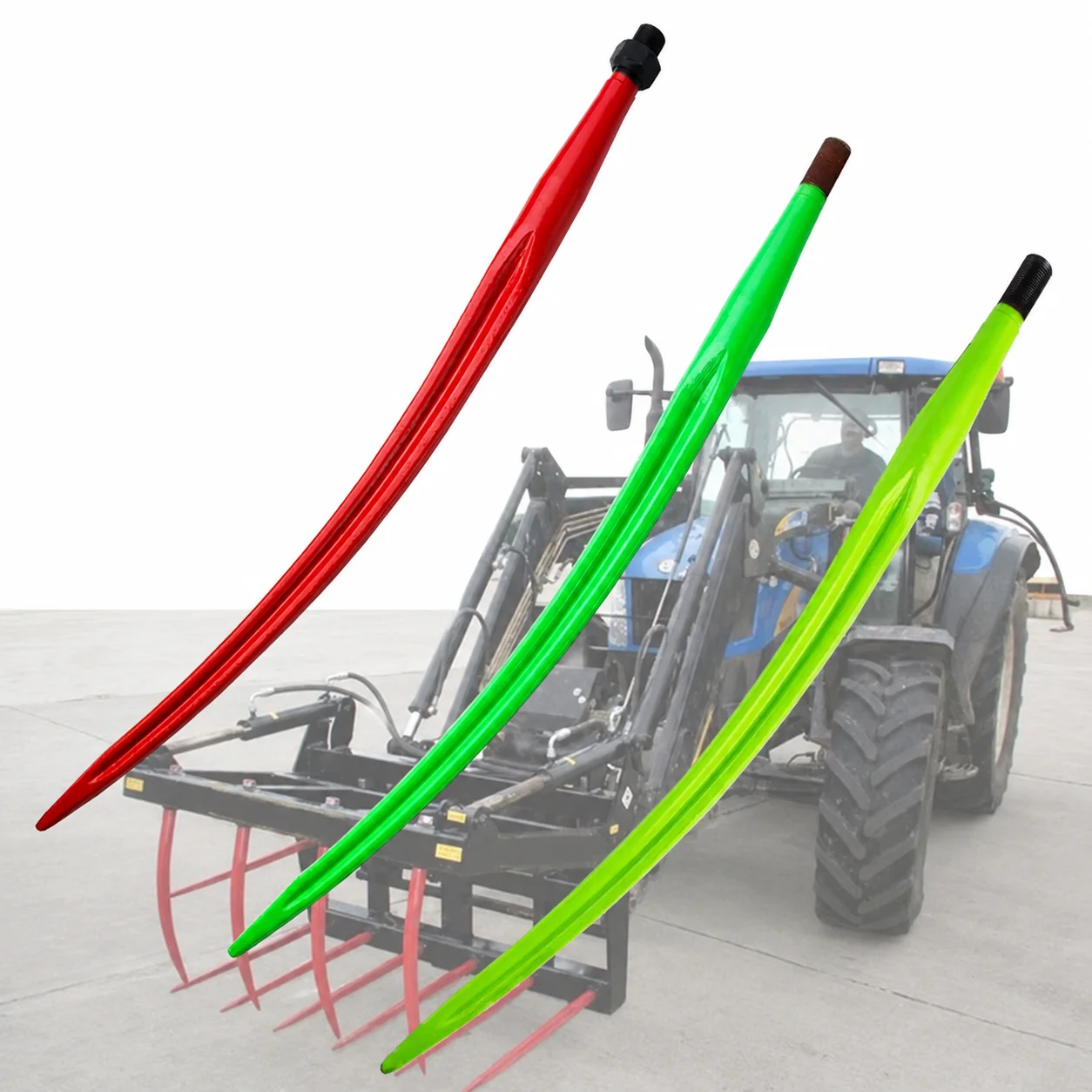 ABLSON Forged Curved Tines for Hay Loader Tractor With Hay Bale Spear and Loader Tines Bale Spears for Mitsubishi Tractor Parts
