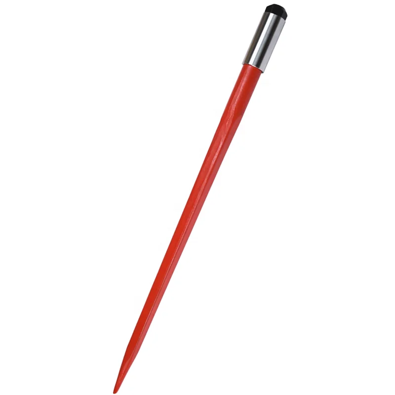 Black Coated Bale Forks Bale Hay Spike with Hex Nut and Sleeve for Buckets Tractors Loaders Siat ISO9001 Loader Tines Bale Spear