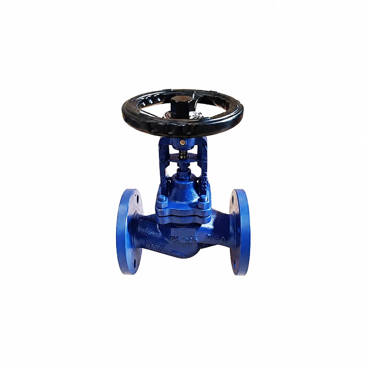 OEM Base Manual Control DIN PN16 DN150 Cast Steel Bellow Seal Globe Valve