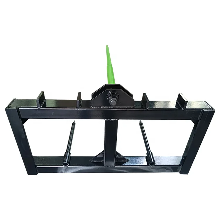 Customize Skid Steer Bale Spear Attachment With Shelf for Tractor Loader Tines and Fork Tine Frame Rack