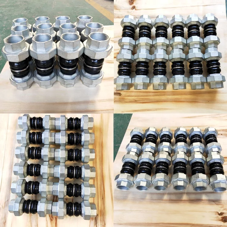 Flexible Connector Pn16 Plumbing Materials Single Sphere Galvanized Flanged Expansion Rubber Joint