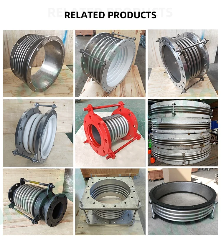Industrial Flanged Flexible Connector Stainless Steel 304 316L Bellows Metal Expansion Joint  for Thermal Compensation