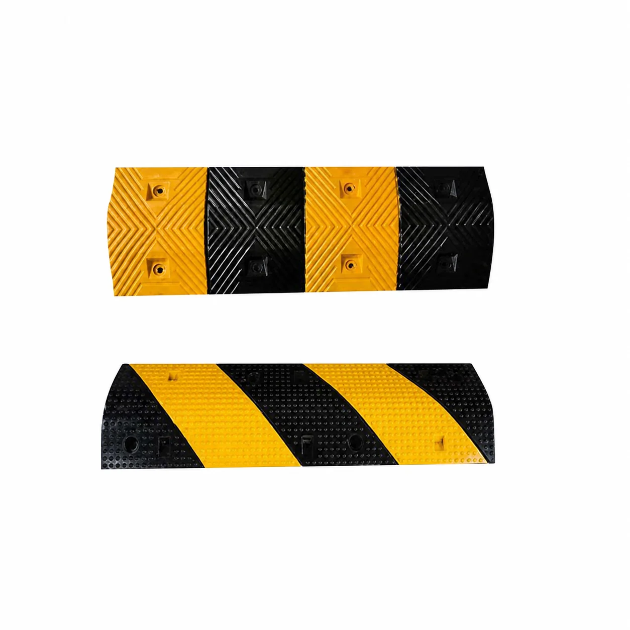 Durable Road Safety Rubber Speed Humps Roadway Rubber Road Bumps