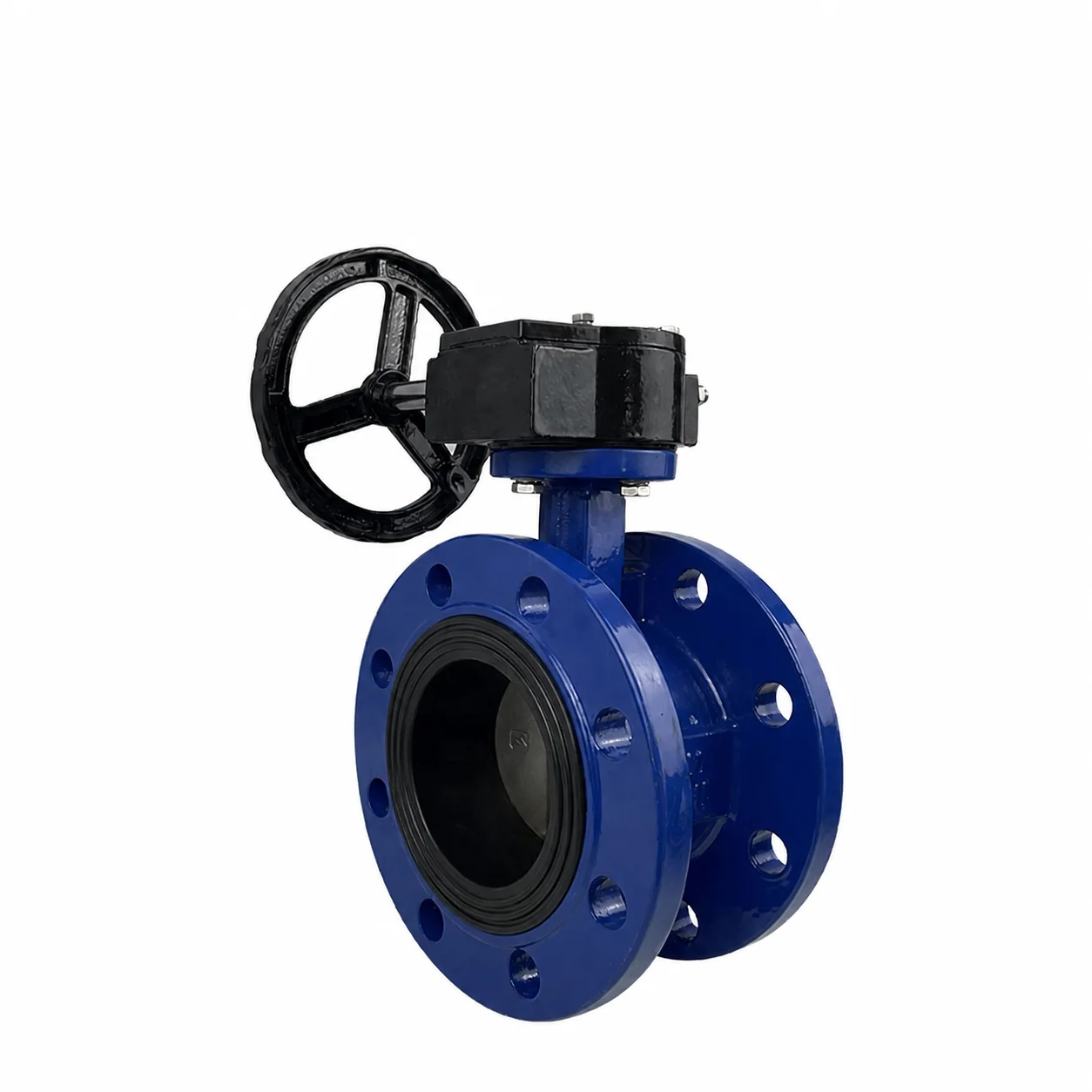 DN100 PN16 4 Inch Worm Gear Casting Steel Soft Seal Type Flange butterfly Valve