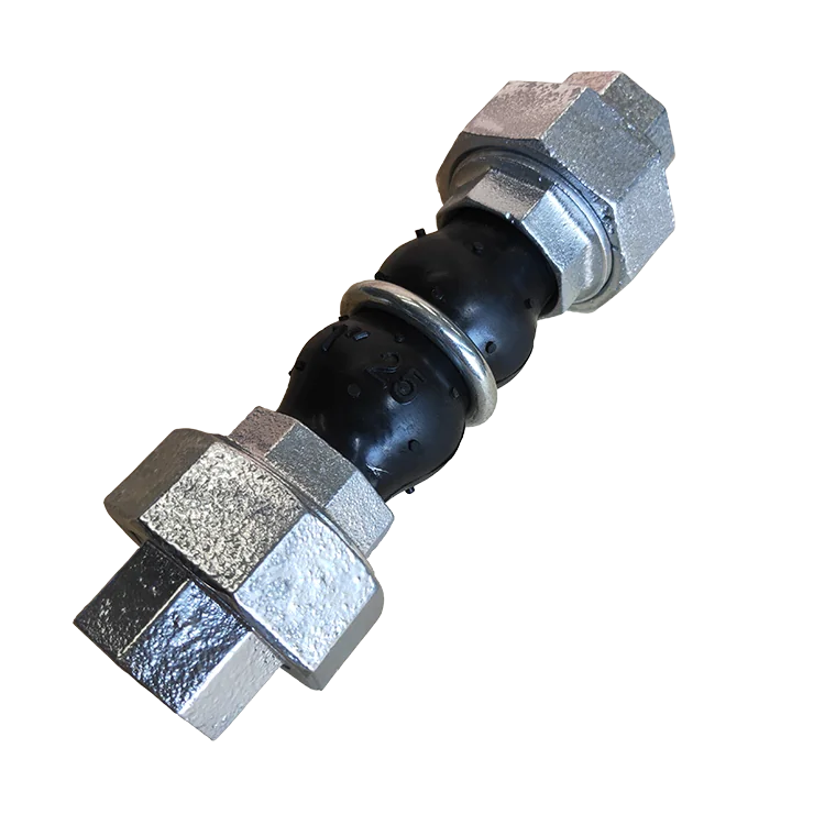 Runtaida DN25 PN16 EPDM SS304 Flexible Bellows Screw Union Type Threaded Rubber Joint