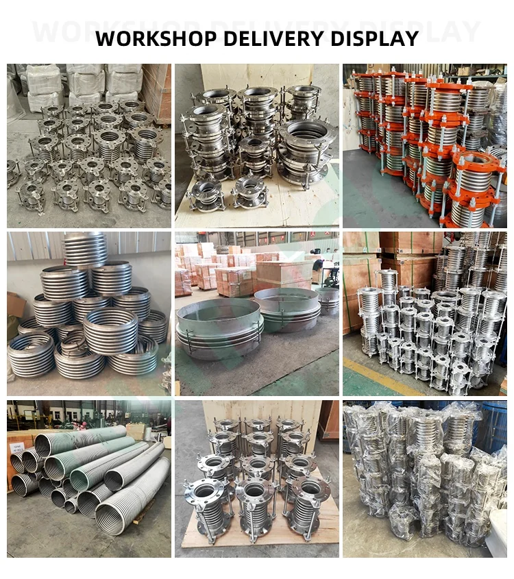 CE Steam air Flanged Ends Compensator Pressure Resistance Ss304 Flex Round Metal Expansion Joint
